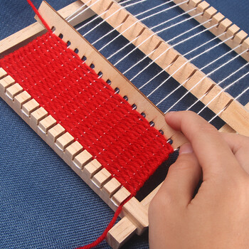 DIY Mini Loom Υλικό Πακέτο Πλεκτομηχανή μαλλί Παιδικά δημιουργικά παιχνίδια Χειροποίητα δώρα Εργαλεία πλεξίματος Ξύλινα