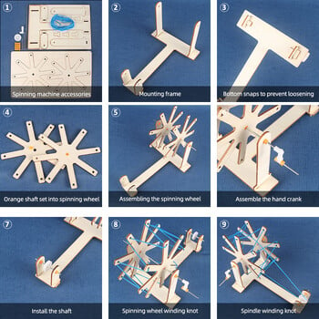 DIY Mini Loom Υλικό Πακέτο Πλεκτομηχανή μαλλί Παιδικά δημιουργικά παιχνίδια Χειροποίητα δώρα Εργαλεία πλεξίματος Ξύλινα