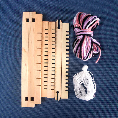 DIY Mini Loom Materiālu iepakojums Vilnas adāmmašīna Bērnu radošās rotaļlietas Roku darbs Dāvanas Adīšanas Instrumenti Koka
