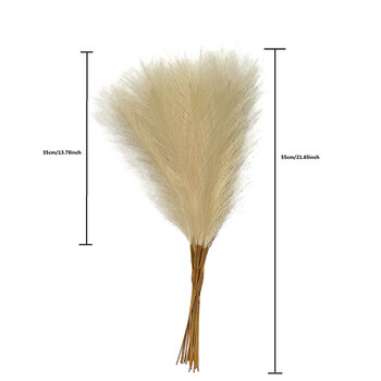 55 εκ. 10 ΤΕΜ. Χνουδωτά Pampas Grass Boho Decor Flower Fake Plant Reed Simulated Wedding Party Διακόσμηση σπιτιού Τεχνητά λουλούδια ΝΕΟ