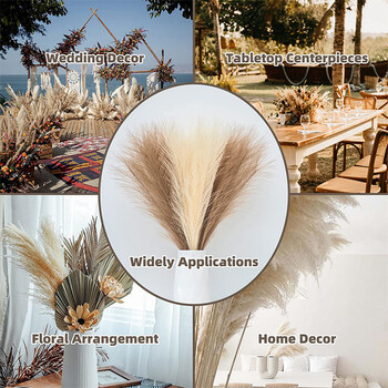 55 εκ. 10 ΤΕΜ. Χνουδωτά Pampas Grass Boho Decor Flower Fake Plant Reed Simulated Wedding Party Διακόσμηση σπιτιού Τεχνητά λουλούδια ΝΕΟ