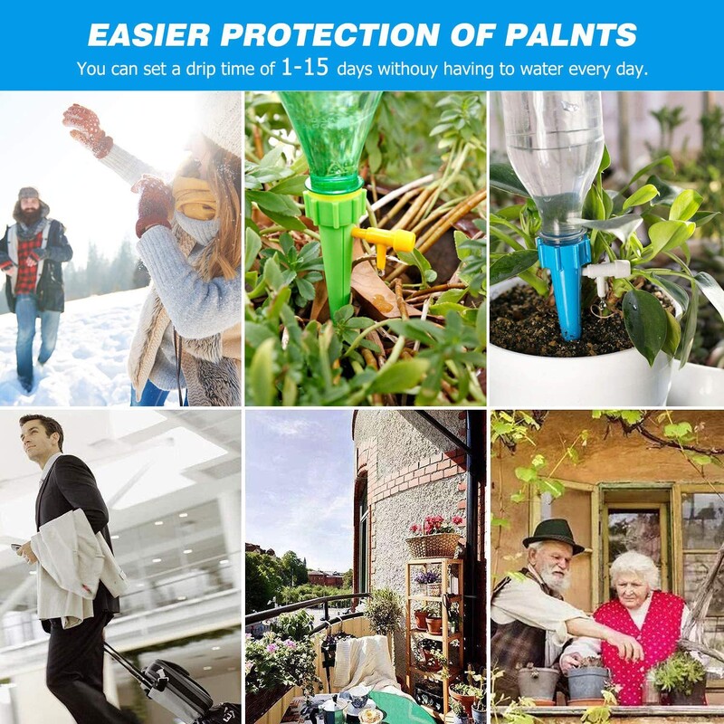 Savaiminio laistymo rinkiniai Automatiniai laistymo įrenginiai Lašelinis laistymas Kambarinis augalų laistymo įrenginys Augalų sodo prietaisai Kūrybiniai laistymo įrankiai