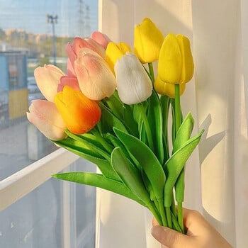 1/3/5 ΤΕΜ. Tulips Artificial Flowers Real Touch Flowers Μπουκέτο τουλίπας Διακόσμηση Fake Tulips Flower για στολισμούς γάμου σπιτιού