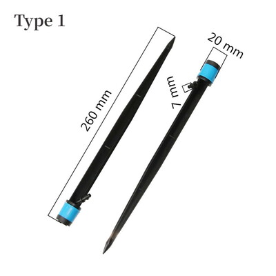 19/26 cm-es szóró csepegtető vízfúvóka Kerti öntöző 360 fokos kerti öntözőrendszer 4/7 mm-es 1/4" tömlőhöz