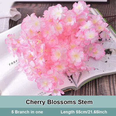 55 cm Umjetna grana trešnjinog cvijeta Grana svilenog cvijeta sakure Dekoracija vjenčanog luka Unutarnji cvijet