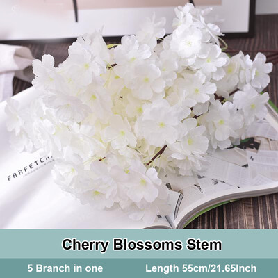 55 cm Umjetna grana trešnjinog cvijeta Grana svilenog cvijeta sakure Dekoracija vjenčanog luka Unutarnji cvijet