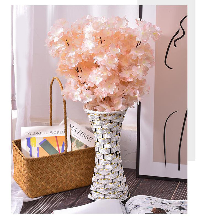 55 cm Umjetna grana trešnjinog cvijeta Grana svilenog cvijeta sakure Dekoracija vjenčanog luka Unutarnji cvijet