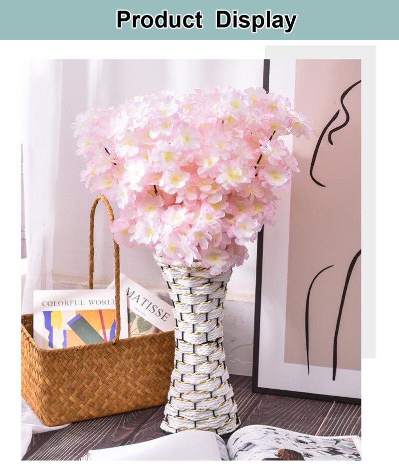 55 cm Umjetna grana trešnjinog cvijeta Grana svilenog cvijeta sakure Dekoracija vjenčanog luka Unutarnji cvijet