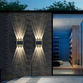 1PCS Āra ūdensnecaurlaidīga sienas lampa saules enerģijas lampa pagalma ainavas lampa villa nakts apdare lampa saules galda lampa