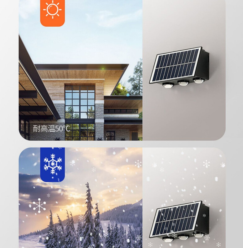 1PCS Āra ūdensnecaurlaidīga sienas lampa saules enerģijas lampa pagalma ainavas lampa villa nakts apdare lampa saules galda lampa