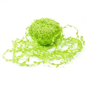 10 metrų šilko lapo formos rankų darbo dirbtiniai žali lapai vestuvių dekoravimui „pasidaryk pats“ vainikas, dovana „Scrapbooking“ amatai netikra gėlė