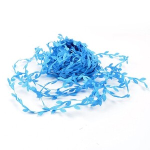 10 metrų šilko lapo formos rankų darbo dirbtiniai žali lapai vestuvių dekoravimui „pasidaryk pats“ vainikas, dovana „Scrapbooking“ amatai netikra gėlė