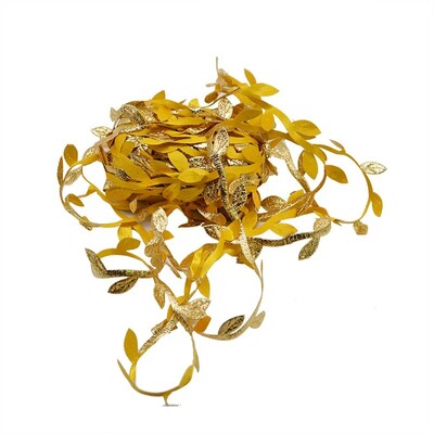 10 metrų šilko lapo formos rankų darbo dirbtiniai žali lapai vestuvių dekoravimui „pasidaryk pats“ vainikas, dovana „Scrapbooking“ amatai netikra gėlė