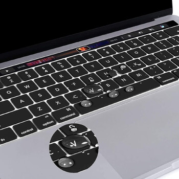 Κάλυμμα πληκτρολογίου για MacBook Pro με Touch Bar 13&15 2016-2019 Μοντέλο: A2159, A1989, A1990, A1706, A1707), Προστατευτικό δέρματος σιλικόνης