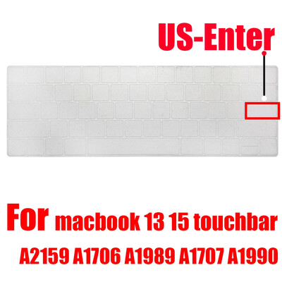Κάλυμμα πληκτρολογίου για MacBook Pro με Touch Bar 13&15 2016-2019 Μοντέλο: A2159, A1989, A1990, A1706, A1707), Προστατευτικό δέρματος σιλικόνης