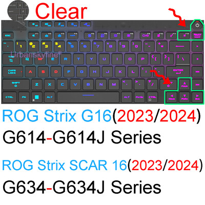 Husă pentru tastatură pentru ROG Strix Scar 16 G634 15 G16 G614 G15 G513 G512 G533 G532 G531 Hero Husă de protecție din silicon 15.6 2023