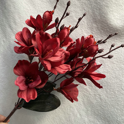 Svežanj umjetnog cvijeća Jesen Magnolija Dekoracija doma Vanjski vrt Dekoracija poda Tkanina Magnolija Dekoracija vjenčanja