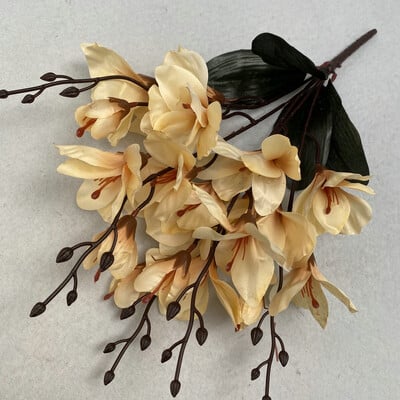 Svežanj umjetnog cvijeća Jesen Magnolija Dekoracija doma Vanjski vrt Dekoracija poda Tkanina Magnolija Dekoracija vjenčanja