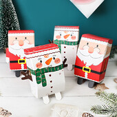 5 ks Vianočné snehuliak Santa Claus tvar cukríkov sušienky kocky krabice DIY torta darčekové balenie krabice dodávka vianočné novoročné párty dekorácie