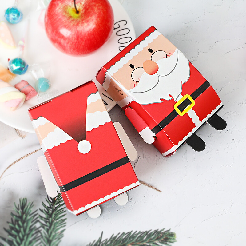 5 ks Vianočné snehuliak Santa Claus tvar cukríkov sušienky kocky krabice DIY torta darčekové balenie krabice dodávka vianočné novoročné párty dekorácie
