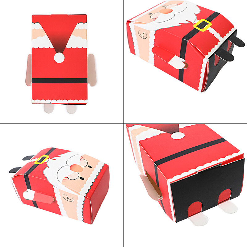 5 ks Vianočné snehuliak Santa Claus tvar cukríkov sušienky kocky krabice DIY torta darčekové balenie krabice dodávka vianočné novoročné párty dekorácie
