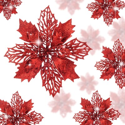 5/10 gab Ziemassvētku rotājumi mirdzoši ziedi Ziemassvētku eglītes kulons mājas istabas kāzu dekorēšanai Ziemassvētku Navidad Jaungada rotājumi