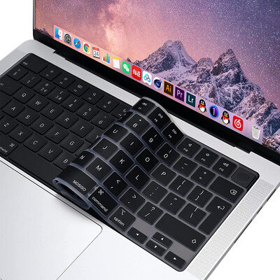 Suderinamas klaviatūros dangtelis, skirtas 2022 m. MacBook Air 13,6 m2 A2681/2021 2023 MacBook Pro14 16 M1 A2442 A2485 A2779 A2780 su jutikliniu ID