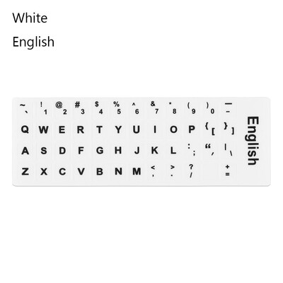 Vízálló Orosz Angol Francia Spanyol Német Arab Billentyűzet matricák Laptop PC-hez Szabványos betűkiosztású billentyűzetborítók