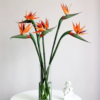 3 τεμ. Τεχνητά λουλούδια Heaven Bird, Fake Bird of Paradise Strelitzia, Faux Silk Plants για διακόσμηση τραπεζιού γάμου γραφείου σπιτιού