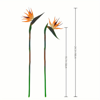 3 τεμ. Τεχνητά λουλούδια Heaven Bird, Fake Bird of Paradise Strelitzia, Faux Silk Plants για διακόσμηση τραπεζιού γάμου γραφείου σπιτιού