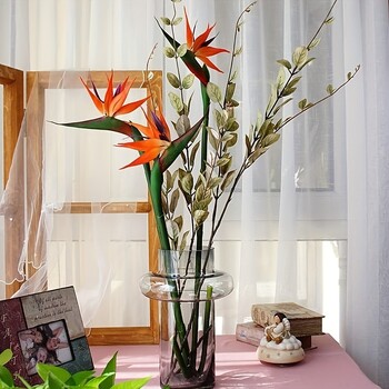 3 τεμ. Τεχνητά λουλούδια Heaven Bird, Fake Bird of Paradise Strelitzia, Faux Silk Plants για διακόσμηση τραπεζιού γάμου γραφείου σπιτιού