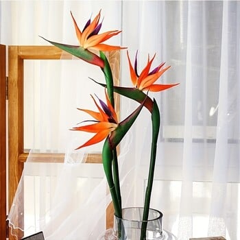 3 τεμ. Τεχνητά λουλούδια Heaven Bird, Fake Bird of Paradise Strelitzia, Faux Silk Plants για διακόσμηση τραπεζιού γάμου γραφείου σπιτιού