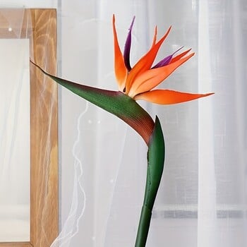 3 τεμ. Τεχνητά λουλούδια Heaven Bird, Fake Bird of Paradise Strelitzia, Faux Silk Plants για διακόσμηση τραπεζιού γάμου γραφείου σπιτιού