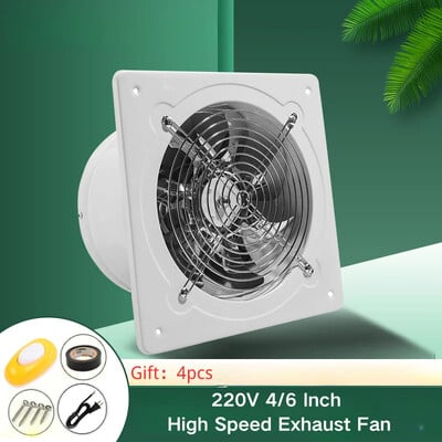 220V 4/6 inch Ventilator de evacuare de mare viteză Ventilator de aer de uz casnic Ventilator de evacuare silențios de tavan pentru baie de bucătărie Rezistență la coroziune