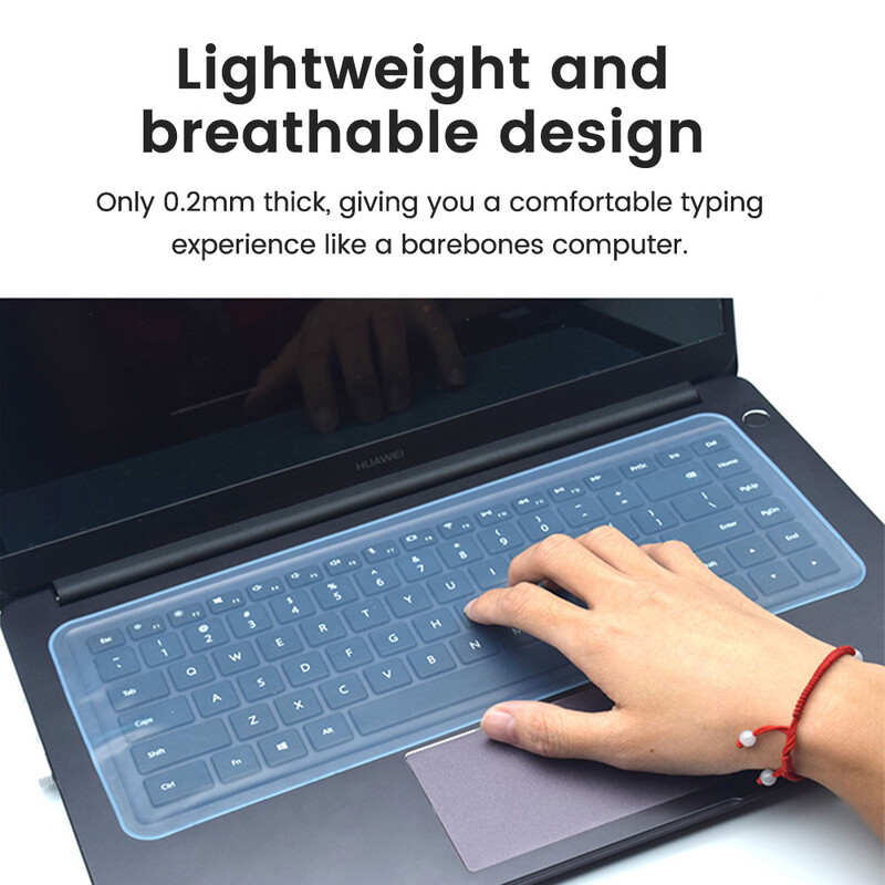 1 db univerzális laptop billentyűzet védő 12-17 hüvelykes vízálló porálló szilikon notebook számítógép billentyűzet védőfólia