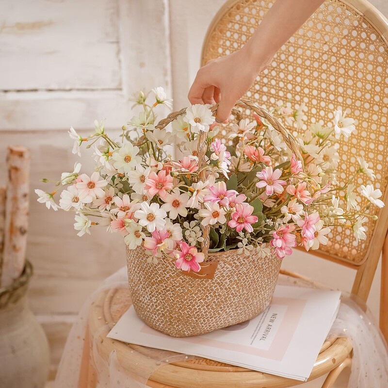 Pastoralni Umjetni Gesang Kozmos Grana tratinčice Umjetno divlje malo cvijeće Cvjetni buket Vaza za vjenčanje Uređenje doma