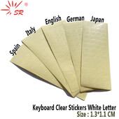 SR Clear Smooth naljepnice za tipkovnicu Letter 6 Jezik Ruski Njemački Španjolska Italija Engleski Japan za opremu za prijenosna računala