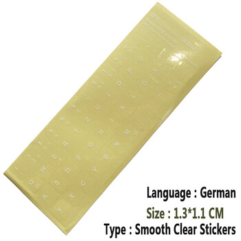 SR Clear Smooth Keyboard Stickers Letter 6 Language Russian German Spain Italy English Japan for Computer Laptop Accessories