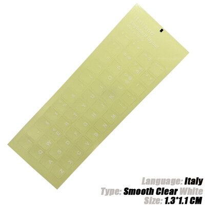 SR Clear Smooth naljepnice za tipkovnicu Letter 6 Jezik Ruski Njemački Španjolska Italija Engleski Japan za opremu za prijenosna računala