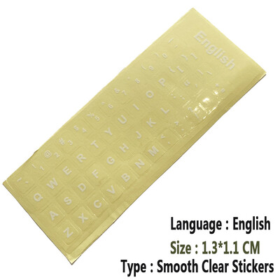 SR Clear Smooth naljepnice za tipkovnicu Letter 6 Jezik Ruski Njemački Španjolska Italija Engleski Japan za opremu za prijenosna računala