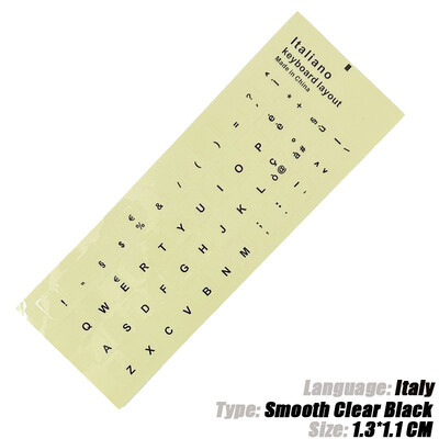 SR Clear Smooth naljepnice za tipkovnicu Letter 6 Jezik Ruski Njemački Španjolska Italija Engleski Japan za opremu za prijenosna računala