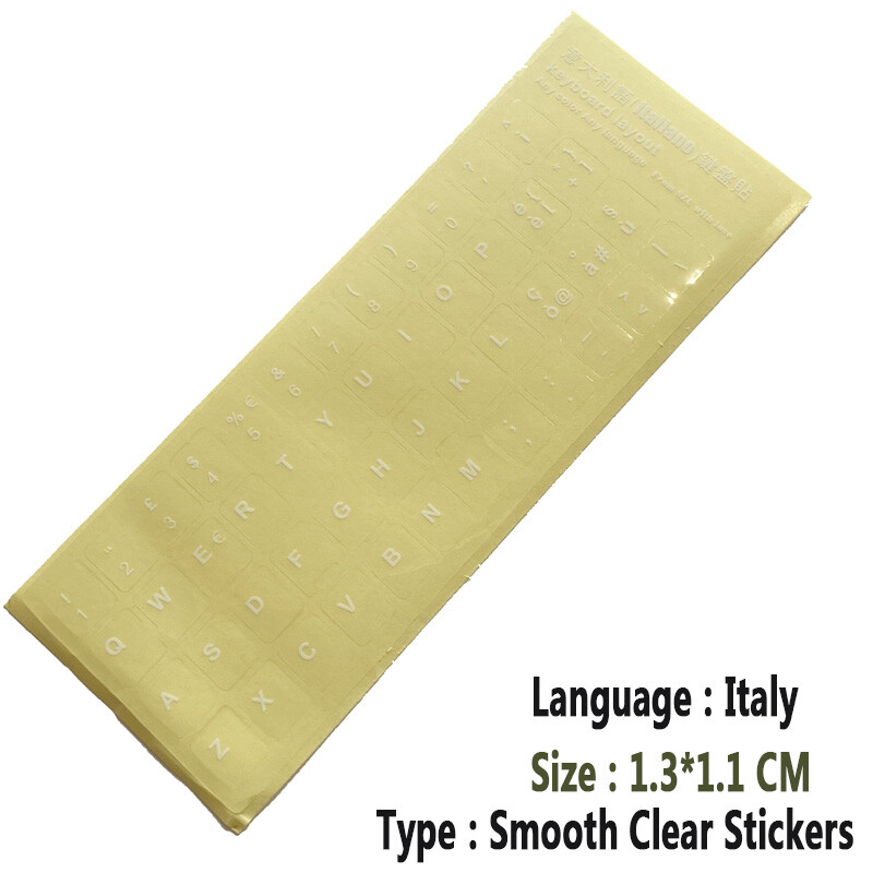 SR Clear Smooth naljepnice za tipkovnicu Letter 6 Jezik Ruski Njemački Španjolska Italija Engleski Japan za opremu za prijenosna računala