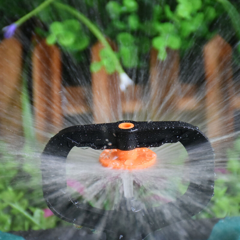 360 fokos kerti fűlocsoló 1/2 hüvelykes szálszóró fúvóka, automatikus öntözés, fúvóka támogatással