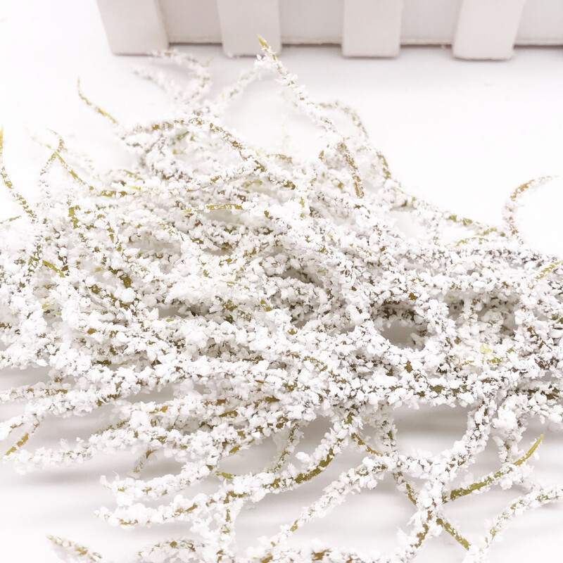 6 komada umjetne biljke bijele trave Umjetno cvijeće za vjenčanje Božićni dekor DIY scrapbooking vijenac Lažno cvijeće