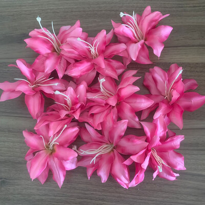 10 buc flori artificiale capete de crin floare de mătase flori albe perete decorare nunta