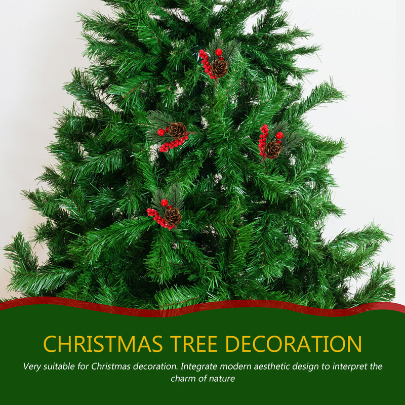 10 vnt. dirbtinio pušies kankorėžio Naujųjų metų šakelės Kalėdų gėlės rinktinės vakarėlio ornamento vainikas