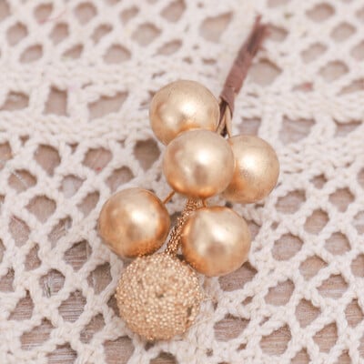 (10 τεμ./συσκευασία) Χριστουγεννιάτικο δέντρο με μούρο Προσομοίωση Μπουκέτο με χρυσό μούρο Ψεύτικο στεφάνι από φυτό Λεύκωμα σπιτιού Χριστουγεννιάτικη διακόσμηση