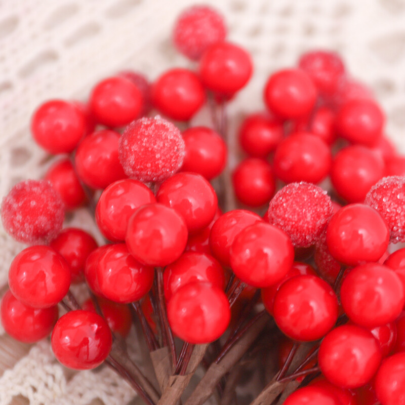 (10 kom./pakiranje) Simulacija božićnog drvca Dekoracija bobica Buket zlatnih bobica Vijenac lažnih biljaka Kućni spomenar Božićni ukras