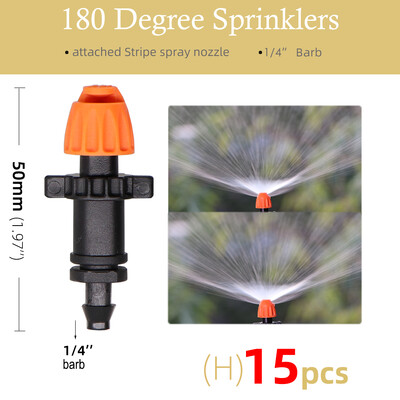18-тип пръскащи пръскачки 90°/180°/360°/лентови дюзи 11cm колове 1/4'' шип 5.0 винтови конектори напояване на градински оранжерии