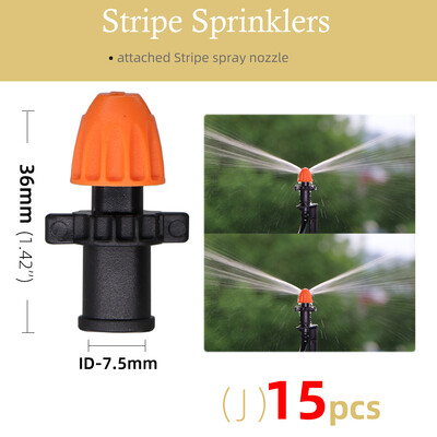 18-тип пръскащи пръскачки 90°/180°/360°/лентови дюзи 11cm колове 1/4'' шип 5.0 винтови конектори напояване на градински оранжерии
